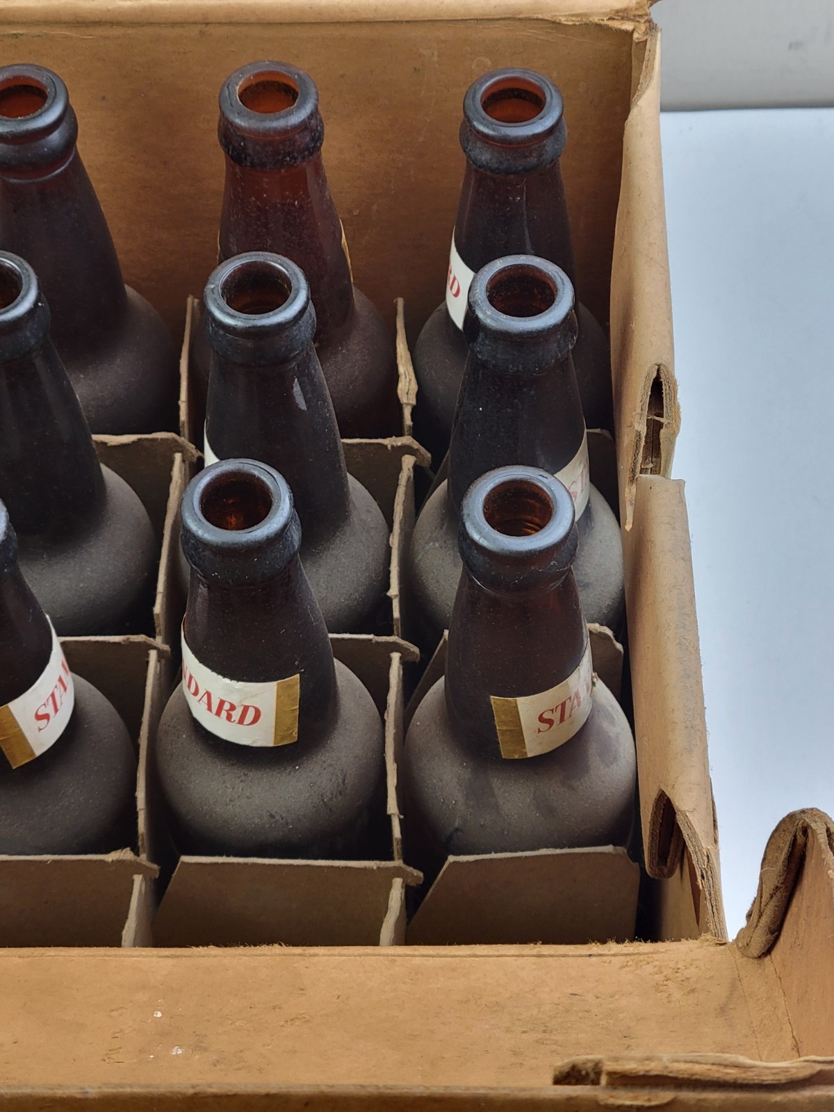 Standard Brewing Cleveland, OH Erin Brew Cardboard Beer Carrier Box w/ Bottles