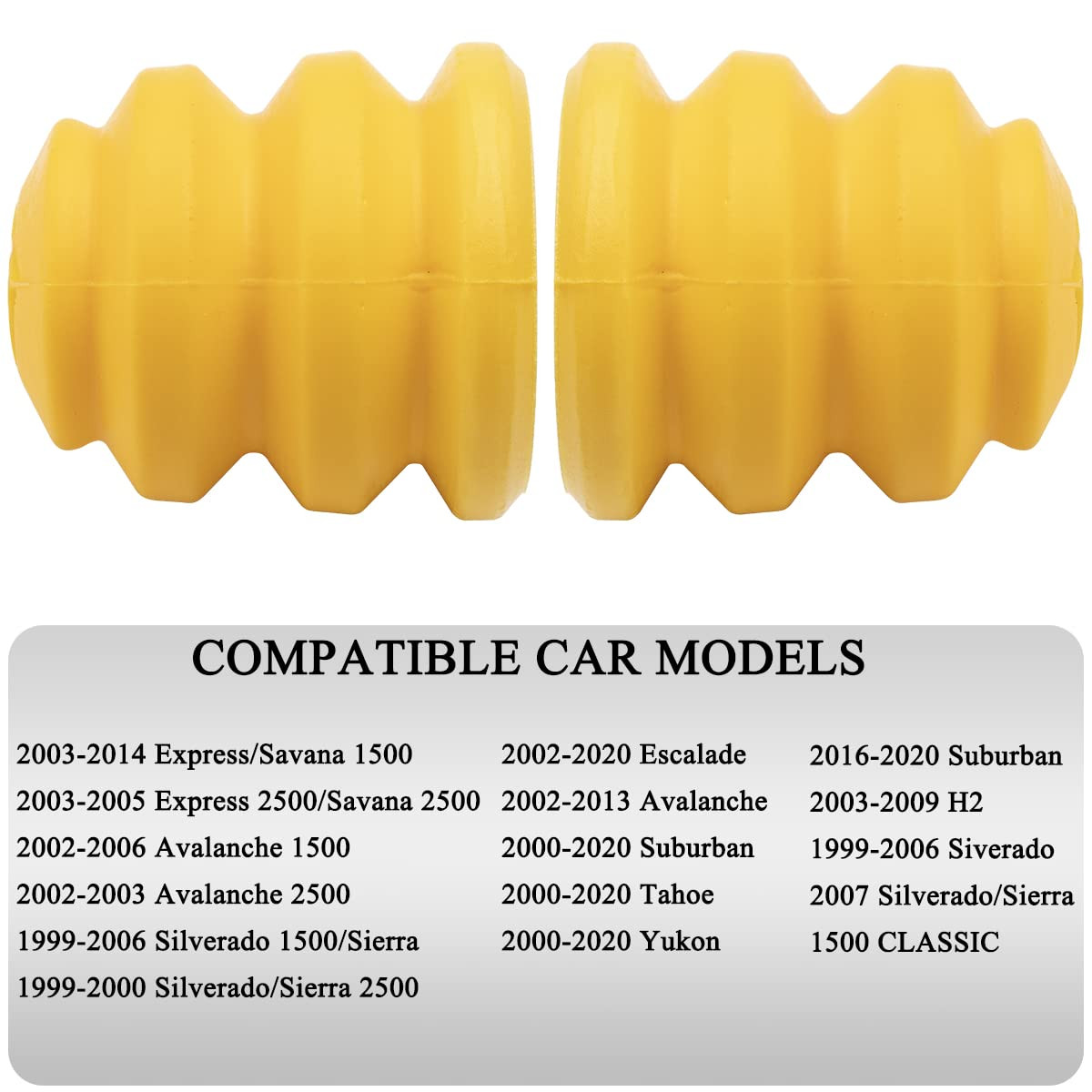 Front Bump Stops 905208 Control Arm Bumpers Fit Silverado Tahoe Suburban Sierra