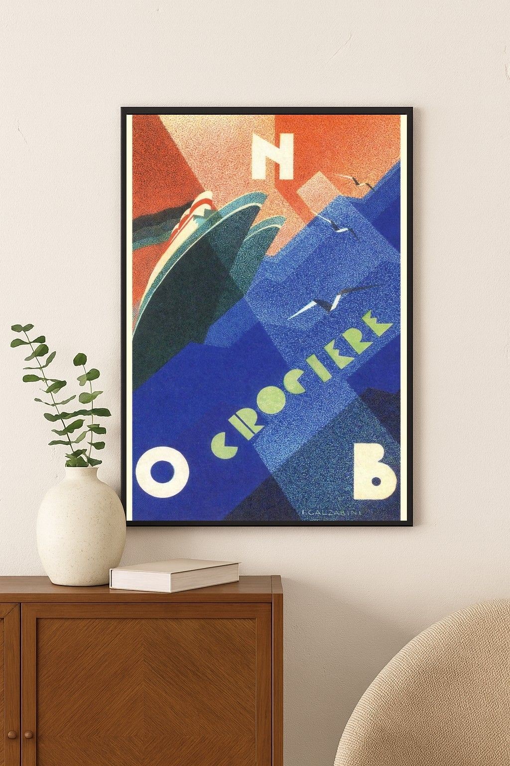 🌊 Vintage Cruise Line Poster - Retro Art Deco Style 1930s - 24x36” Premium