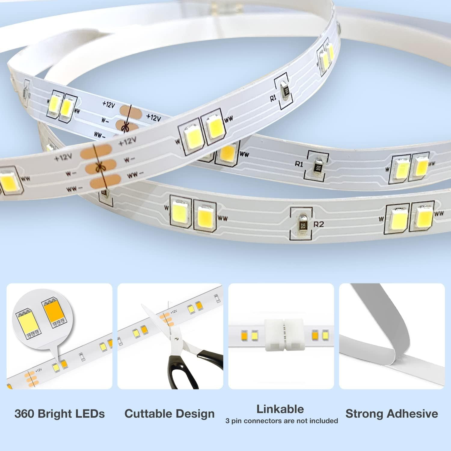 Led under Cabinet Lighting Kit Flexible Led Strip Light under Counter Lights