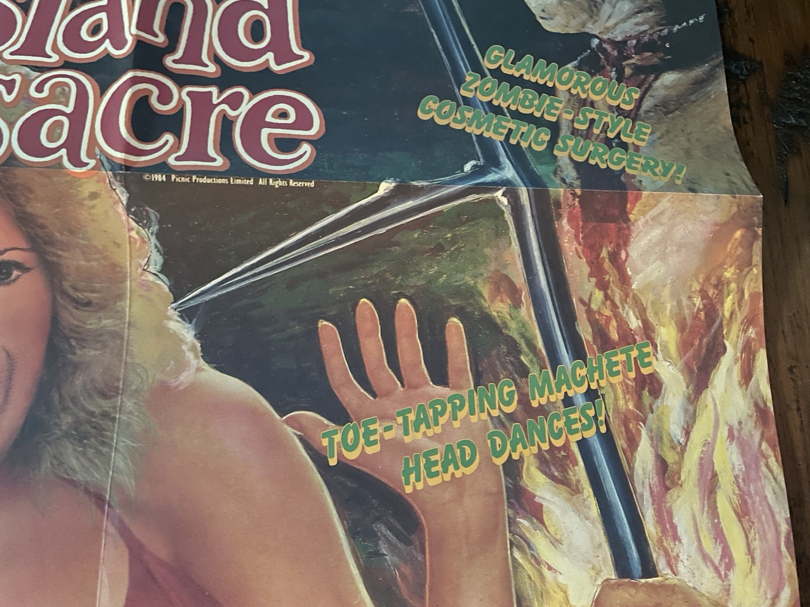 1987 ZOMBIE ISLAND MASSACRE Movie Poster - Horror