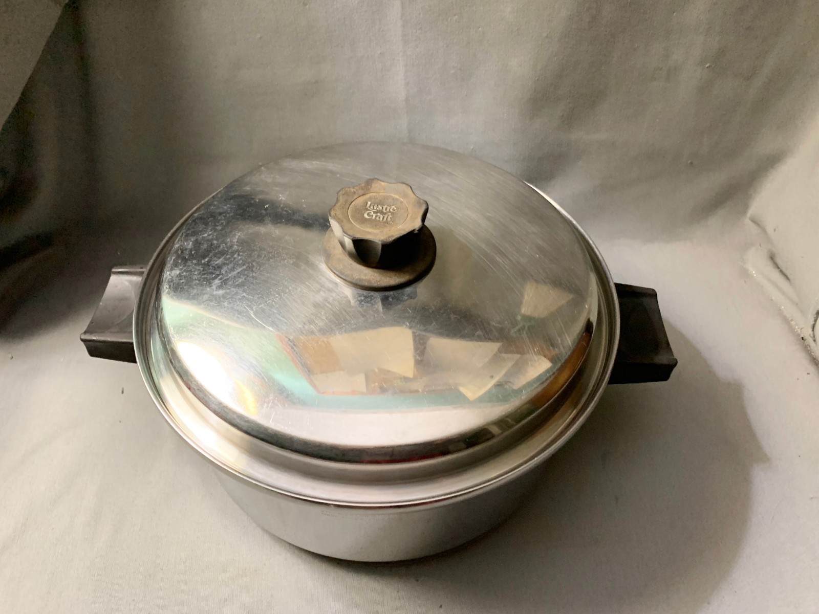 Lustre Craft Stainless Steel T304 5-Ply Multi Core Stock Pot Dutch Oven Lid USA