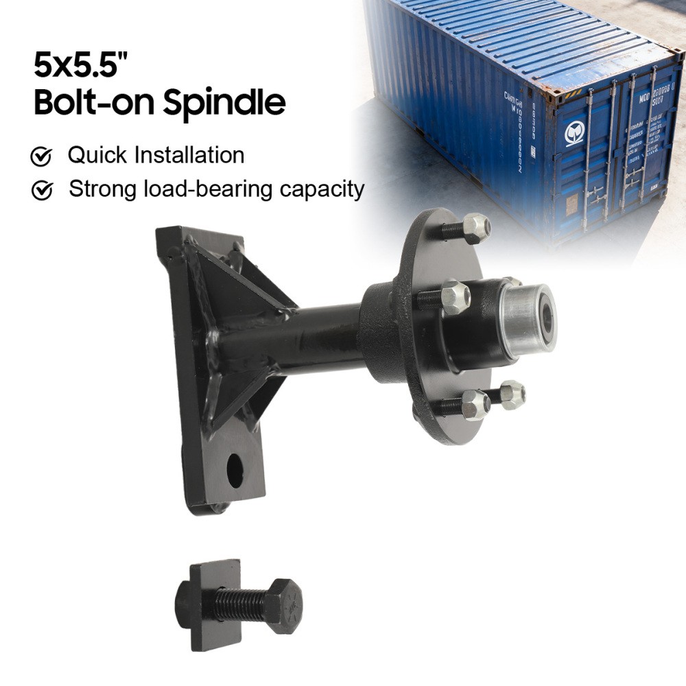 5x 5.5 Lug Shipping Container Wheels Bolt-on Spindle Kit US