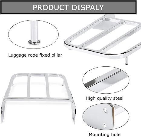 Sissy Bar Rear Luggage Rack For Suzuki Boulevard M50 C50 Intruder VL800 Chrome