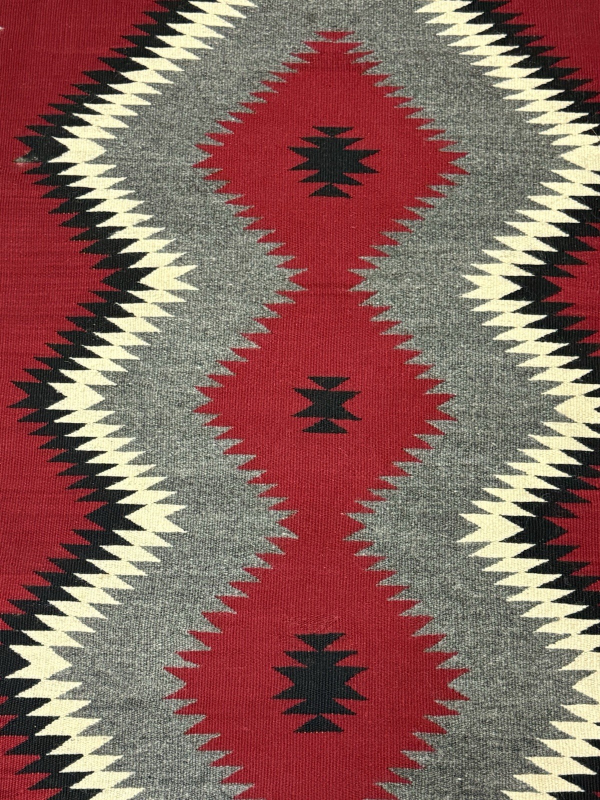 Large Near Mint Red Ganado Navajo Rug 75" x 45" #759