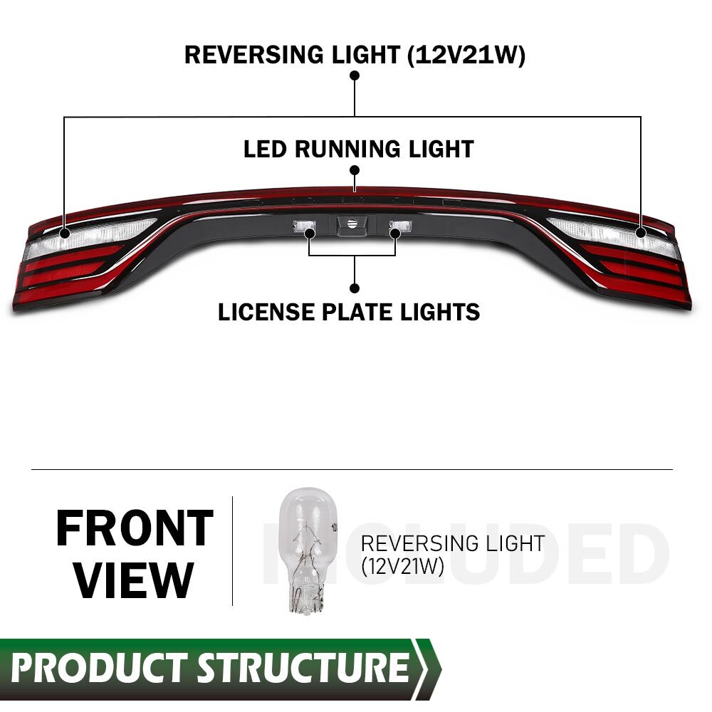 68453659AA Tail Light For 2014-2022 Dodge Durango Liftgate Lamp w/ Camera Hole