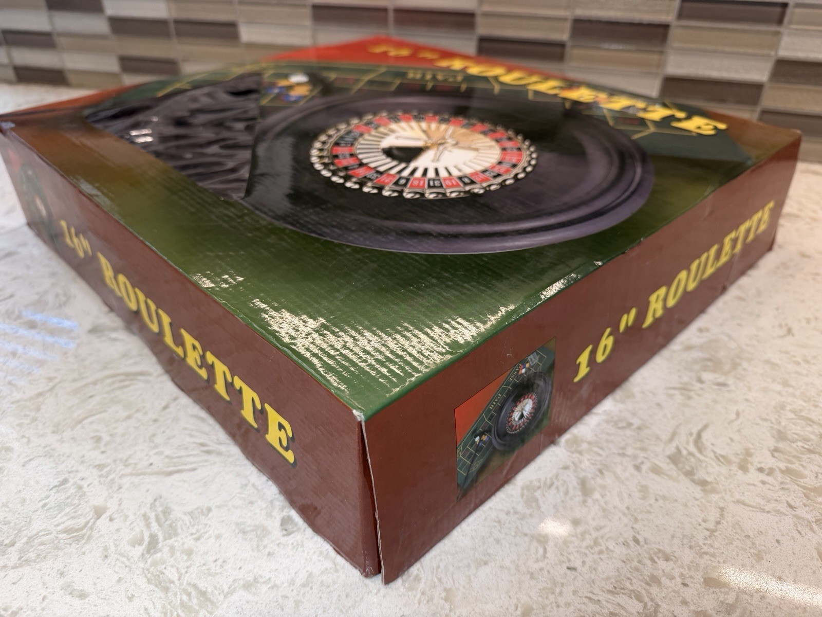 16 Inch Roulette Wheel Game Set with Game Layout, Mini Chips, Rake