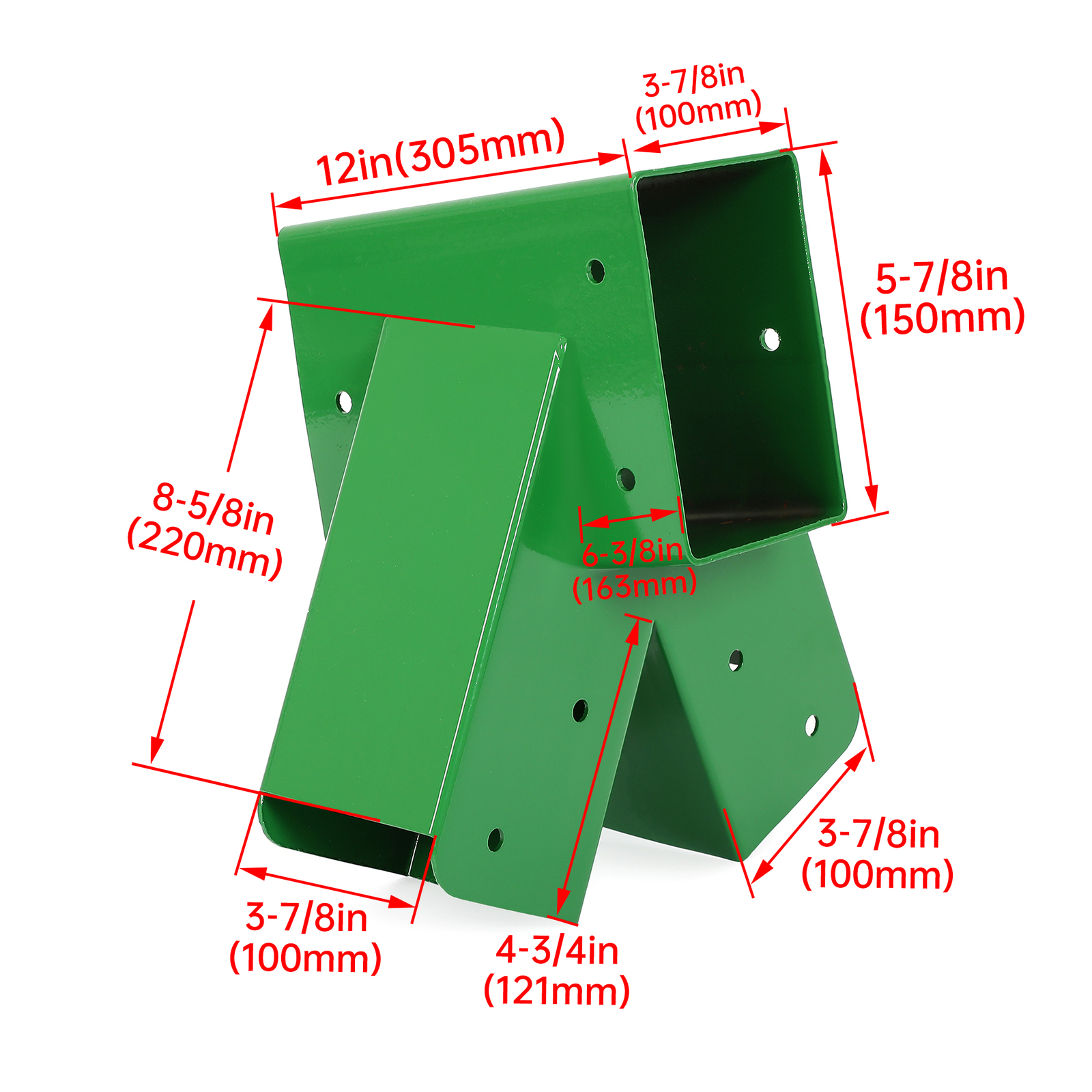 2 Brackets 1-2-3 A-Frame Swing Set Green Powder-Coated Heavy Duty Steel