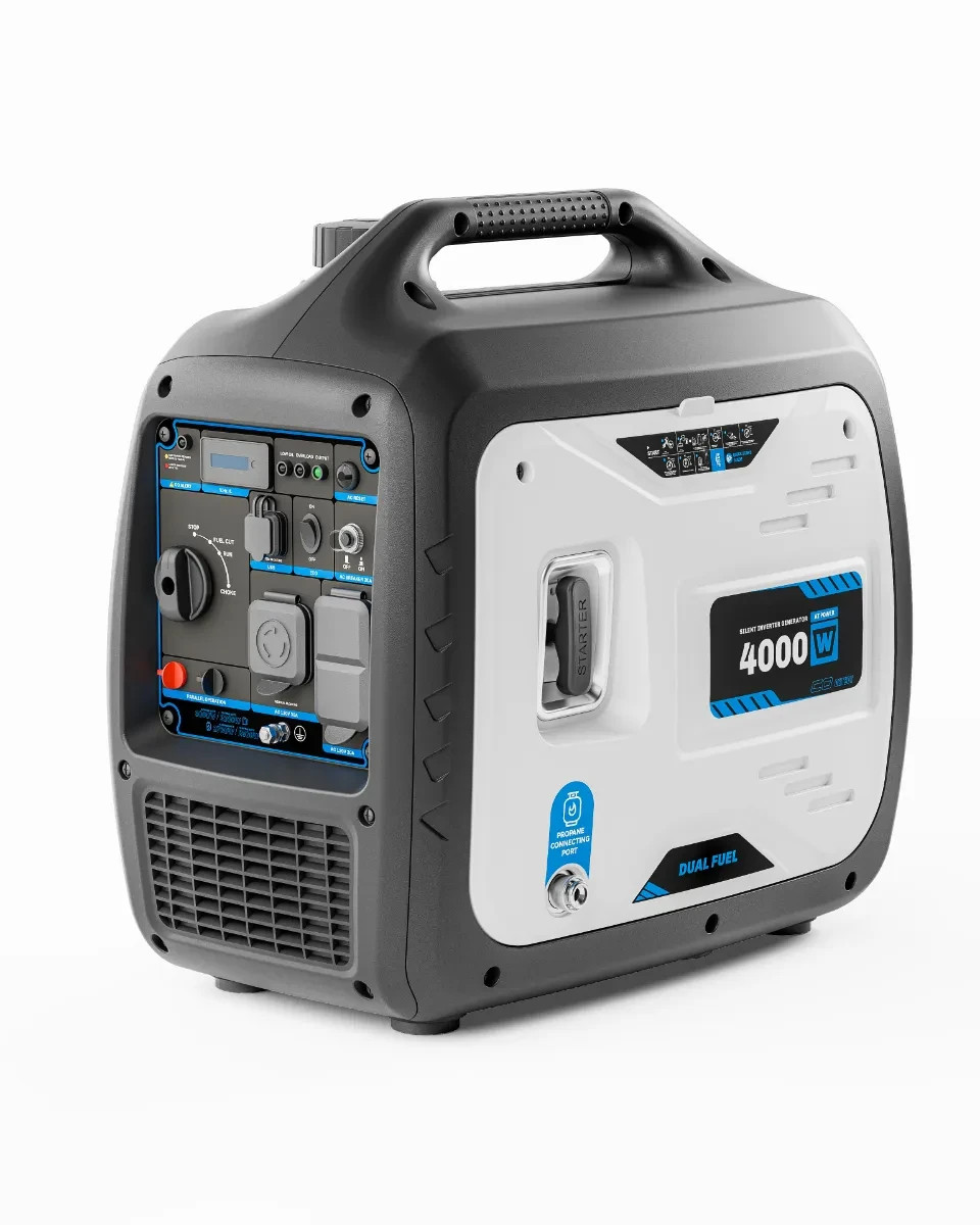 4000 Watt Dual Fuel Inverter Generator, RV Ready Super Quiet Propane Generator