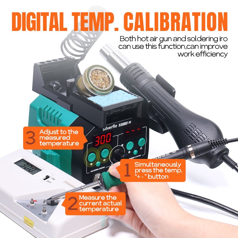 775W T12 Soldering Station Digital Hot Air Rework Station Heating with Lamp