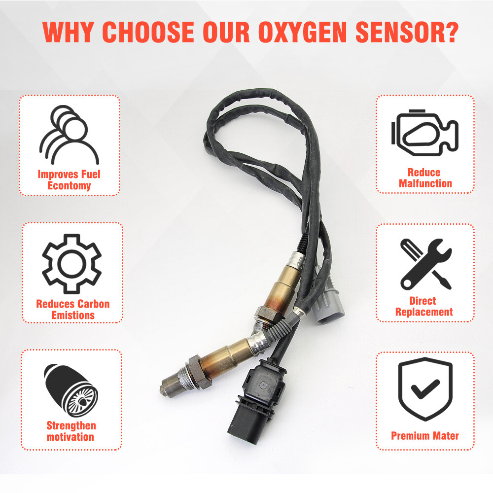 2PCS UPSTREAM + DOWN OXYGEN O2 SENSOR FOR 2012-2017 KIA SOUL 1.6L HYUNDAI ACCENT