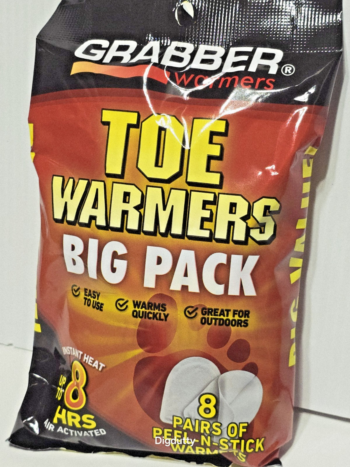 8 Pairs - Grabber Toe Warmers Big Pack PEEL-N-STICK 8 Hours of Heat Exp 9/27