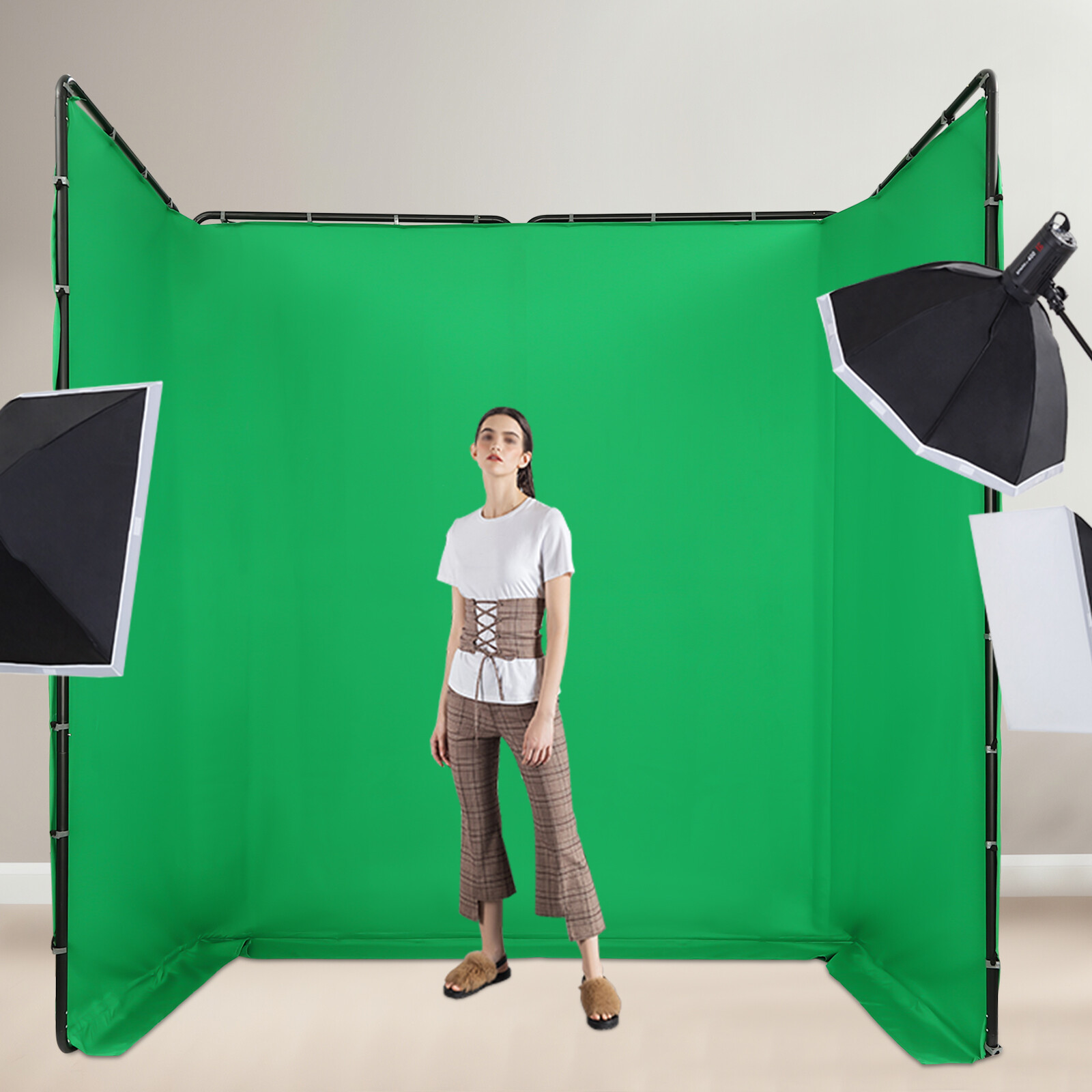 Screen Backdrop with Stand Portable Collapsible Photography Background for Photo