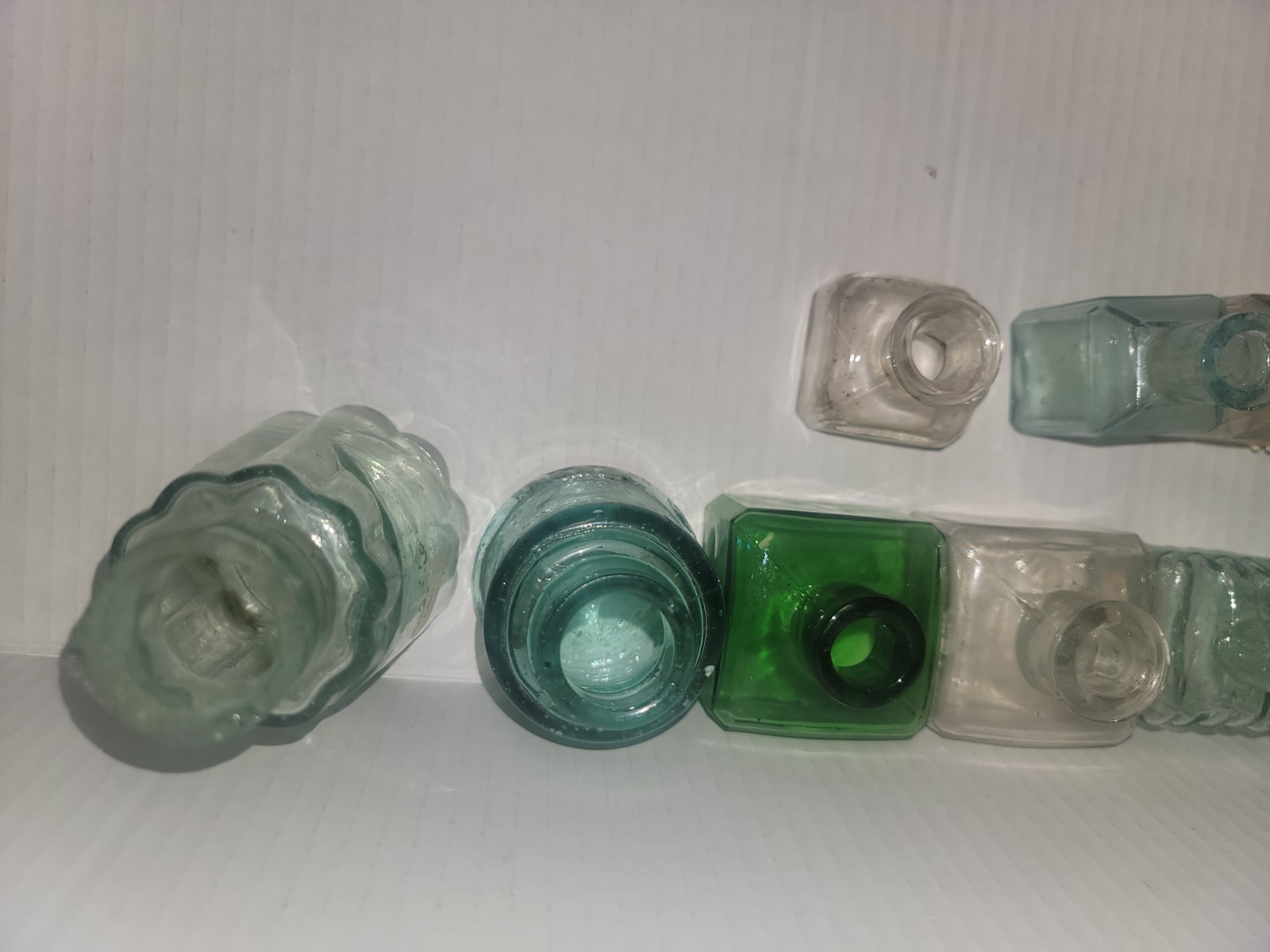 Lot Of 16 Antique Ink Bottles- Free Shipping