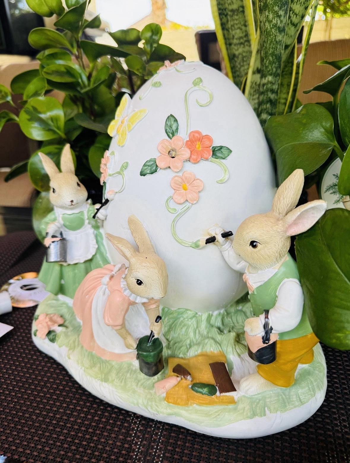 🐰NWT Large Light Up Decorative Easter Egg w/Bunnies