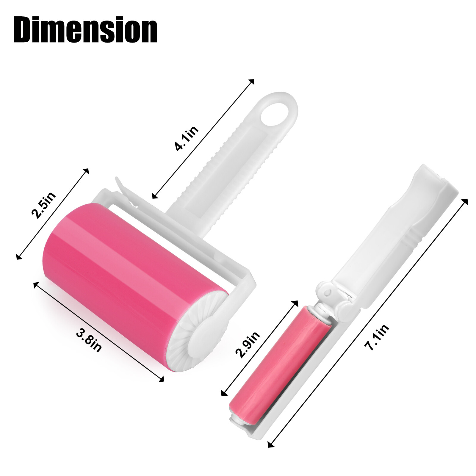 2Pcs Sticky Lint Roller Washable Reusable Hair Remover Portable For Pets Clothes