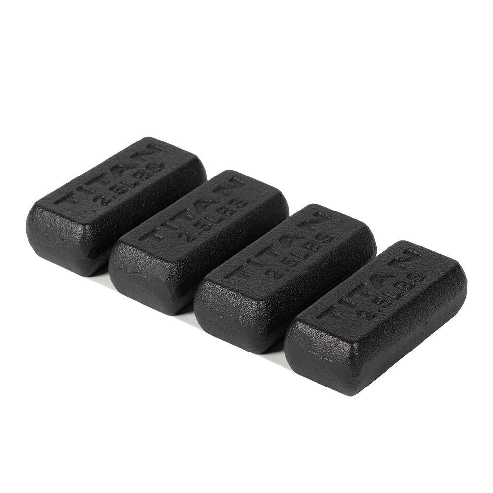 Titan Fitness Iron Weights for Weighted Vest, Set of Four 2.5LB Cast Iron Ingots