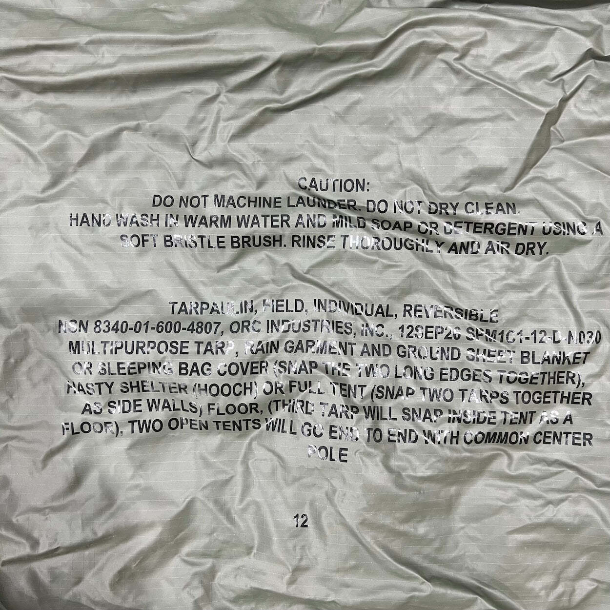 US Military GI Army Field Tarp Reversible