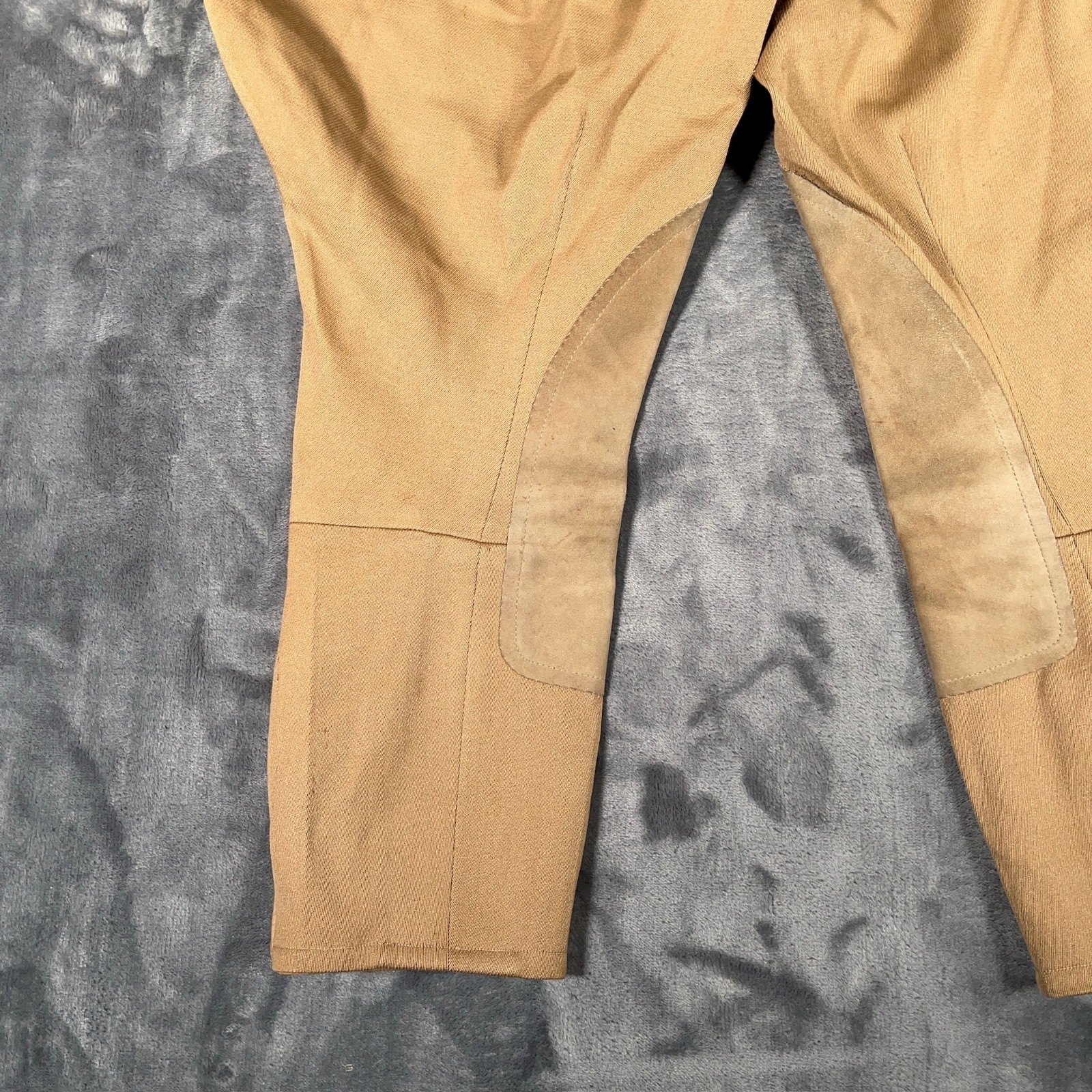 Vintage US Military Cotton Riding Breeches Cavalry Jodhpurs Leather 1910-1930