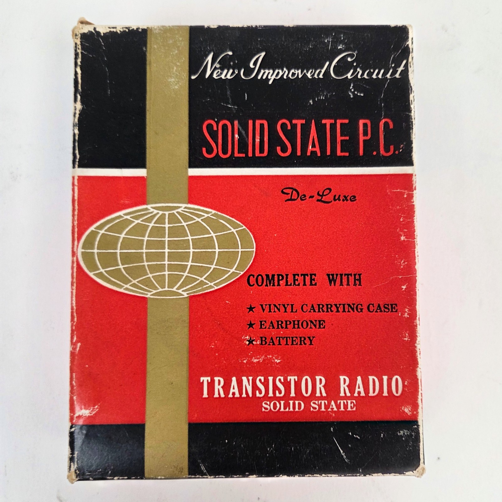 Solid State P.C. AM/FM Transistor Radio w/ Box - Tested/ Working (USED)