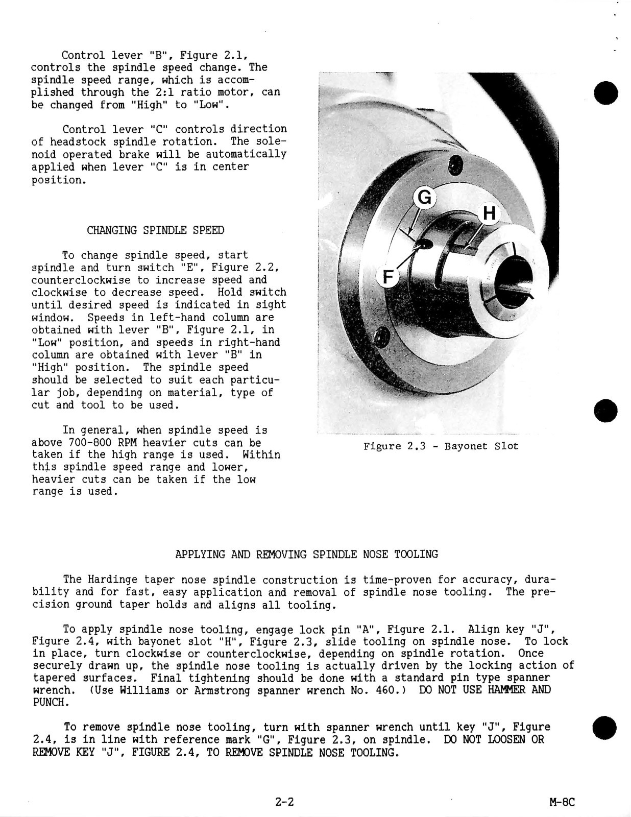 DSM-59 DSM-59R PRECISION SHOP OPERATOR MANUAL FITS HARDINGE LATHES VBS VBS-R M-8