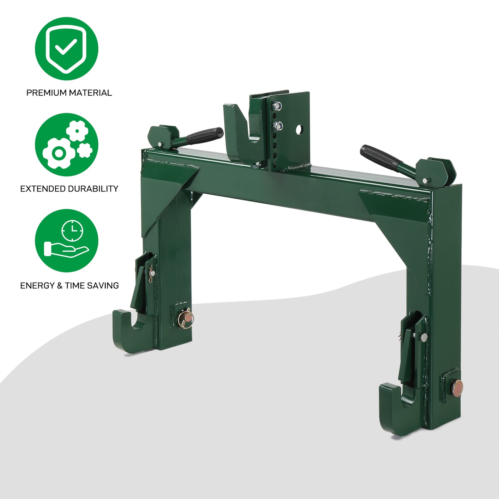 3 Point Quick Hitch Adapter Category 1/2 fits Tractors Attachment 3000LBS Green