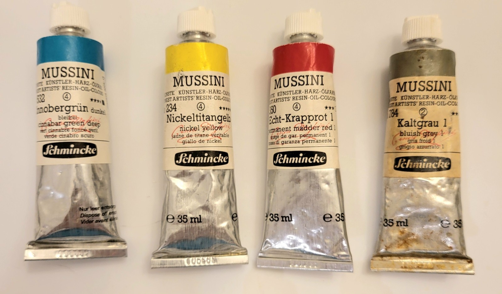 Schminke Mussini Extra Fine Oil Colors 35ml Lot of 7 NOS