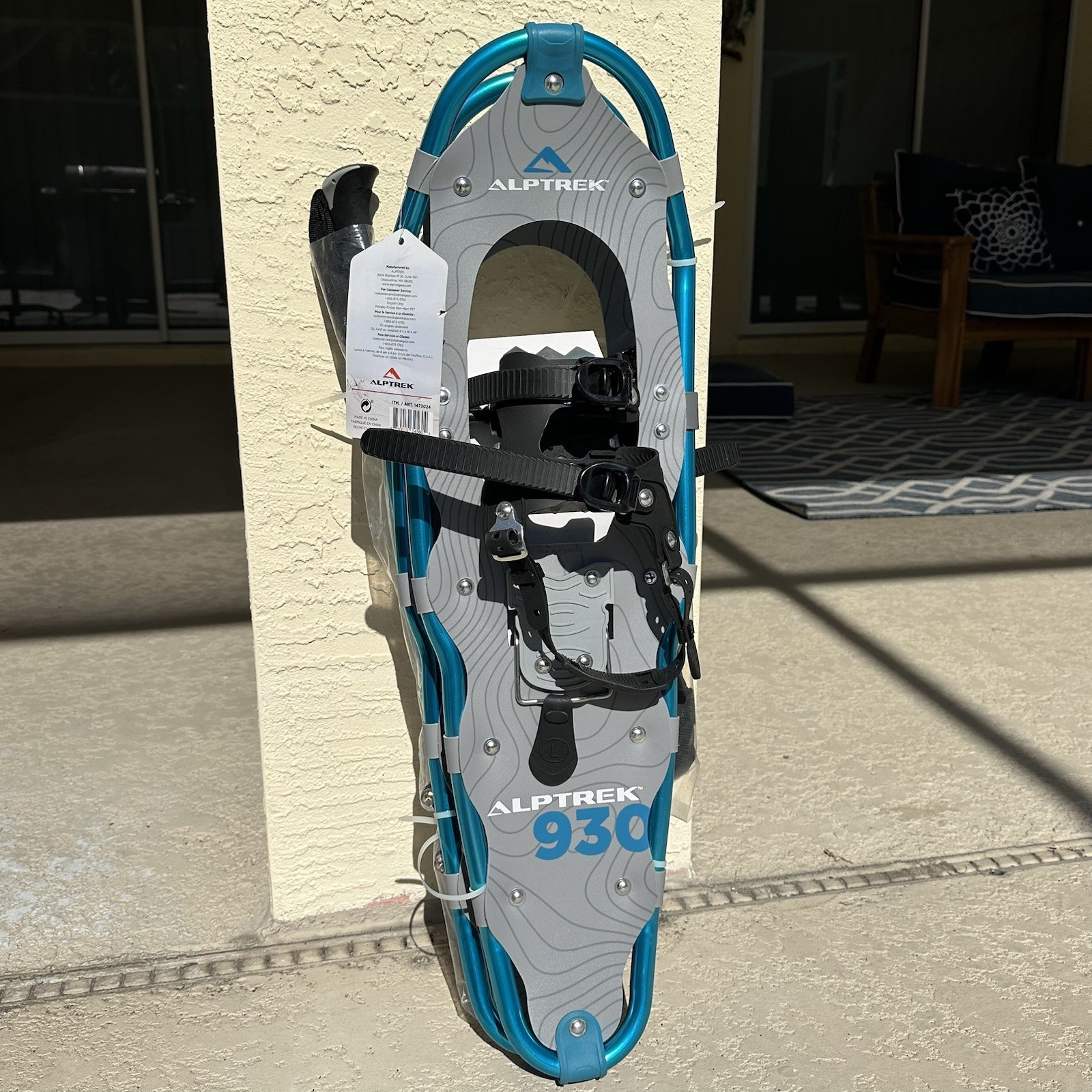 Alptrek 930 HD Snowshoes Kit – 7075 Aluminum Frame, Poles & Carry Bag