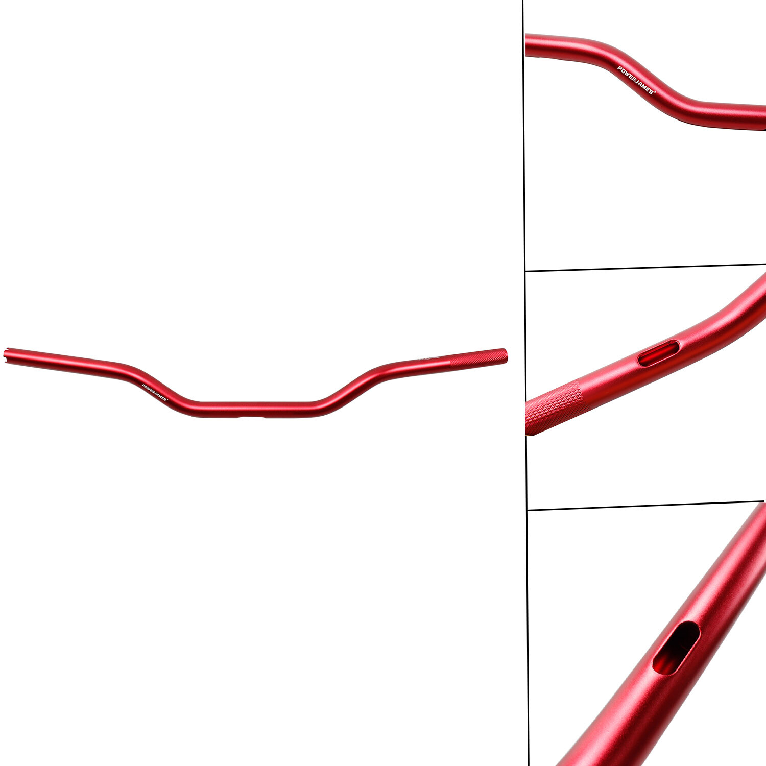 Red 1.0" Handlebar for Harley Dyna Street Fat Bob Low Rider Wide Super Glide FXD