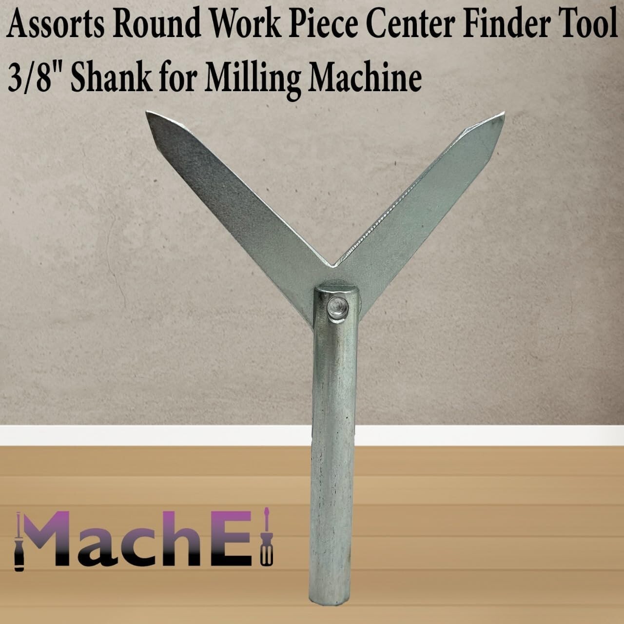 MachEl Round Bar Center Finder 3/8" Shank Tool for Milling Machine