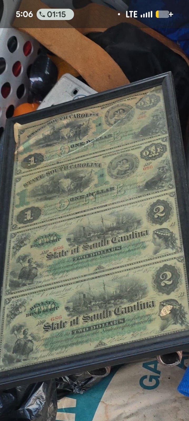 Vintage South Carolina Uncut Bills