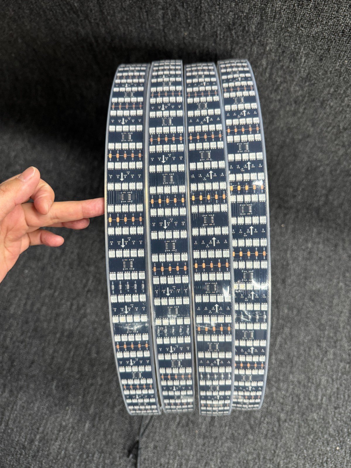 17.5" 5ROWs Brightest RGB CHASING Flow for Car Truck LED Wheel Rim Ring Lights