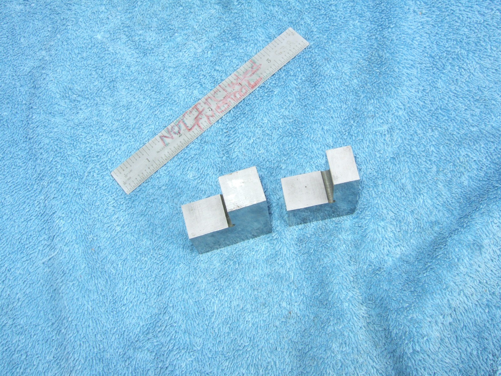 SINE GAGE BLOCKS 3" USA (2) 10*-45* x ERIE Pa. TOOLMAKER MACHINIST GRIND BLOCK 2