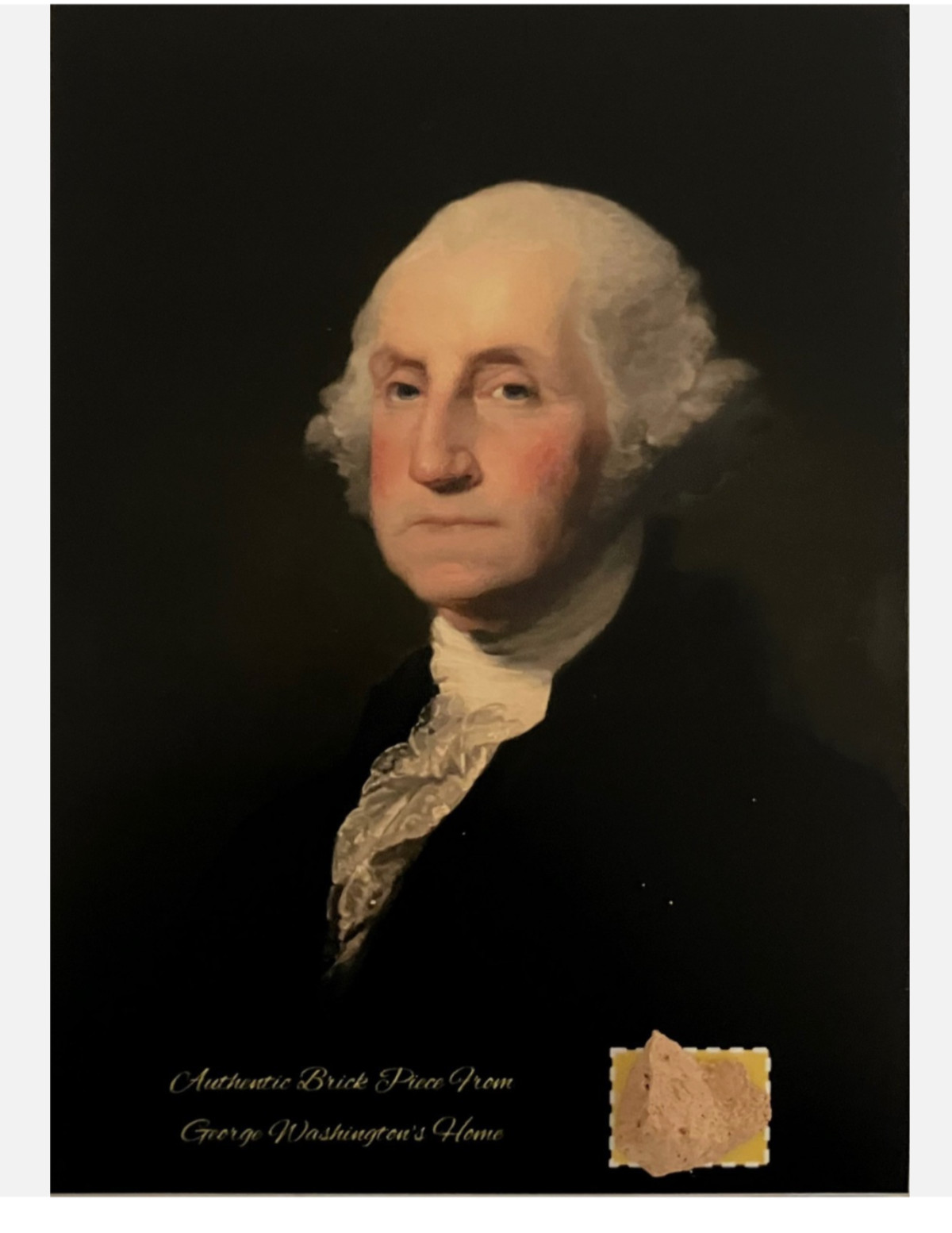 President George Washington Authentic Brick Relic w/ COA Revolutionary War /99