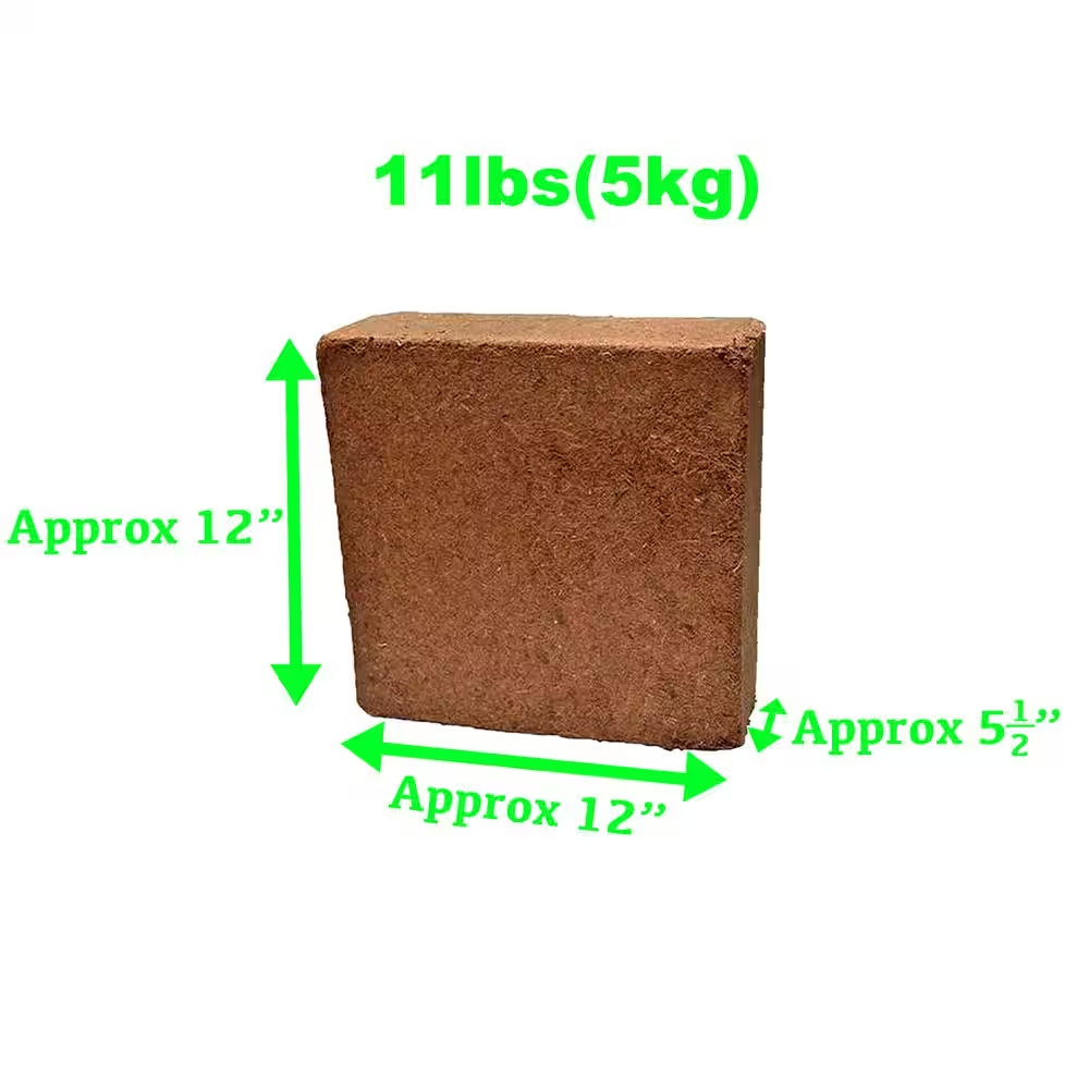 NEW 100% Coconut Coir Block of Soilless Media 11 Lb. (5KG) Retail Nutrients