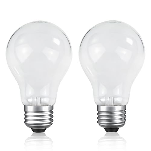 75 Watt Incandescent Light Bulbs, A19 Frosted Incandescent Rough Service Light