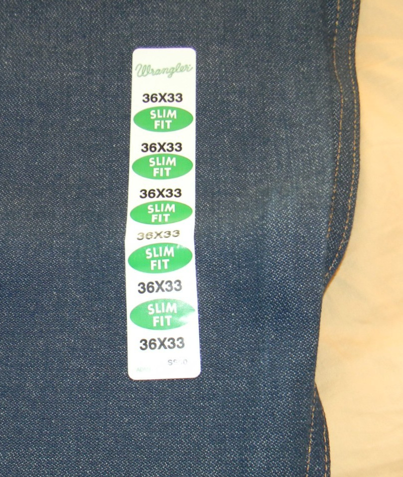 Wrangler 935NAV ~ Navy Blue Ridgid Slim Fit Jeans ~ Men's Size 36 x 33 ~ New ~ j