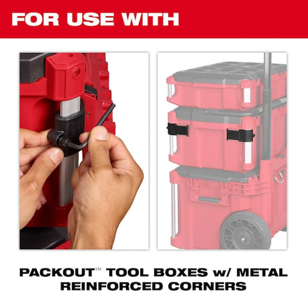 Milwaukee Tool 48-22-8603 Packout Tool Box M18 Battery Rack Attachment