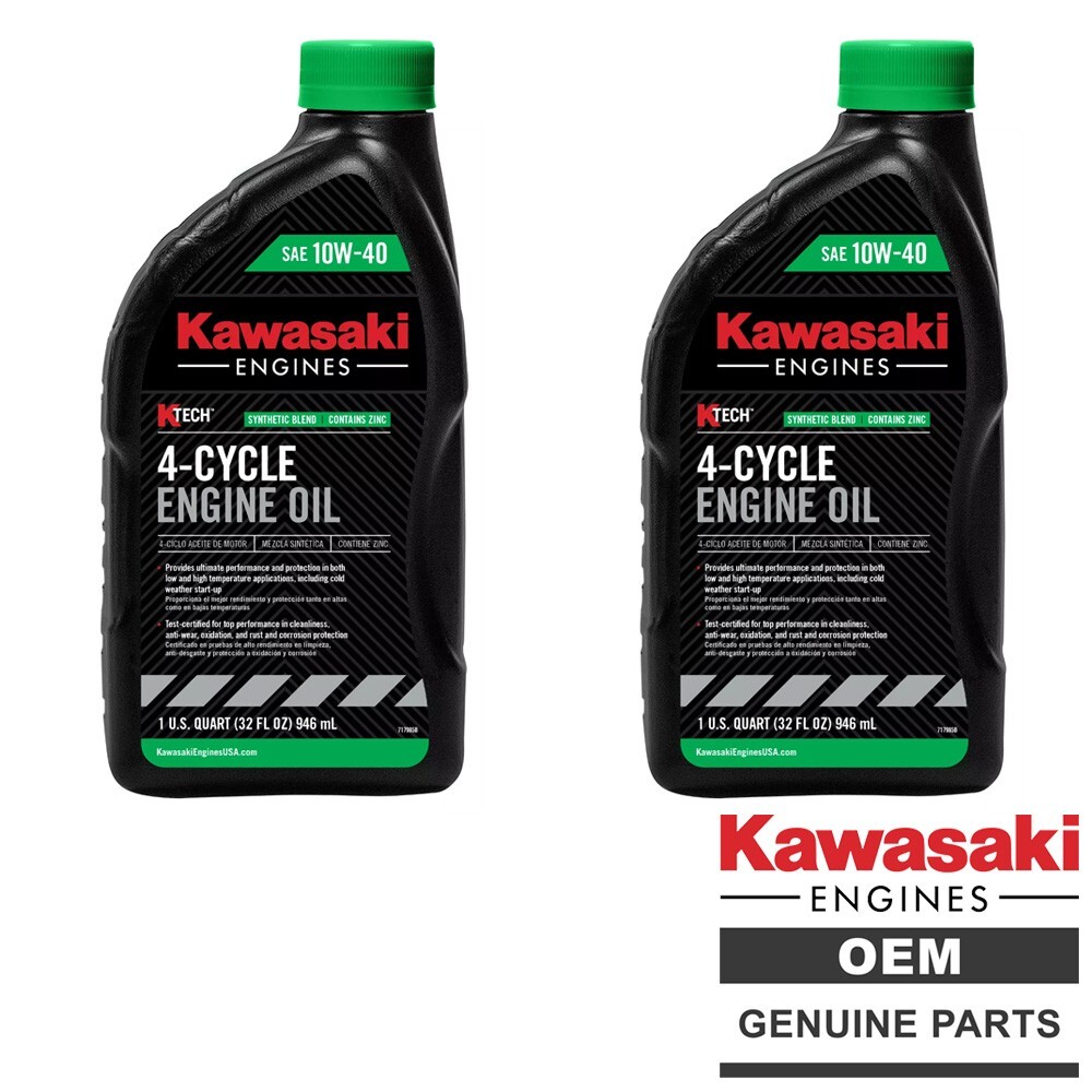 Kawasaki Oil Change Kit - 49065-0724 Oil Filter with (2) 99969-6296 10W40 Quarts