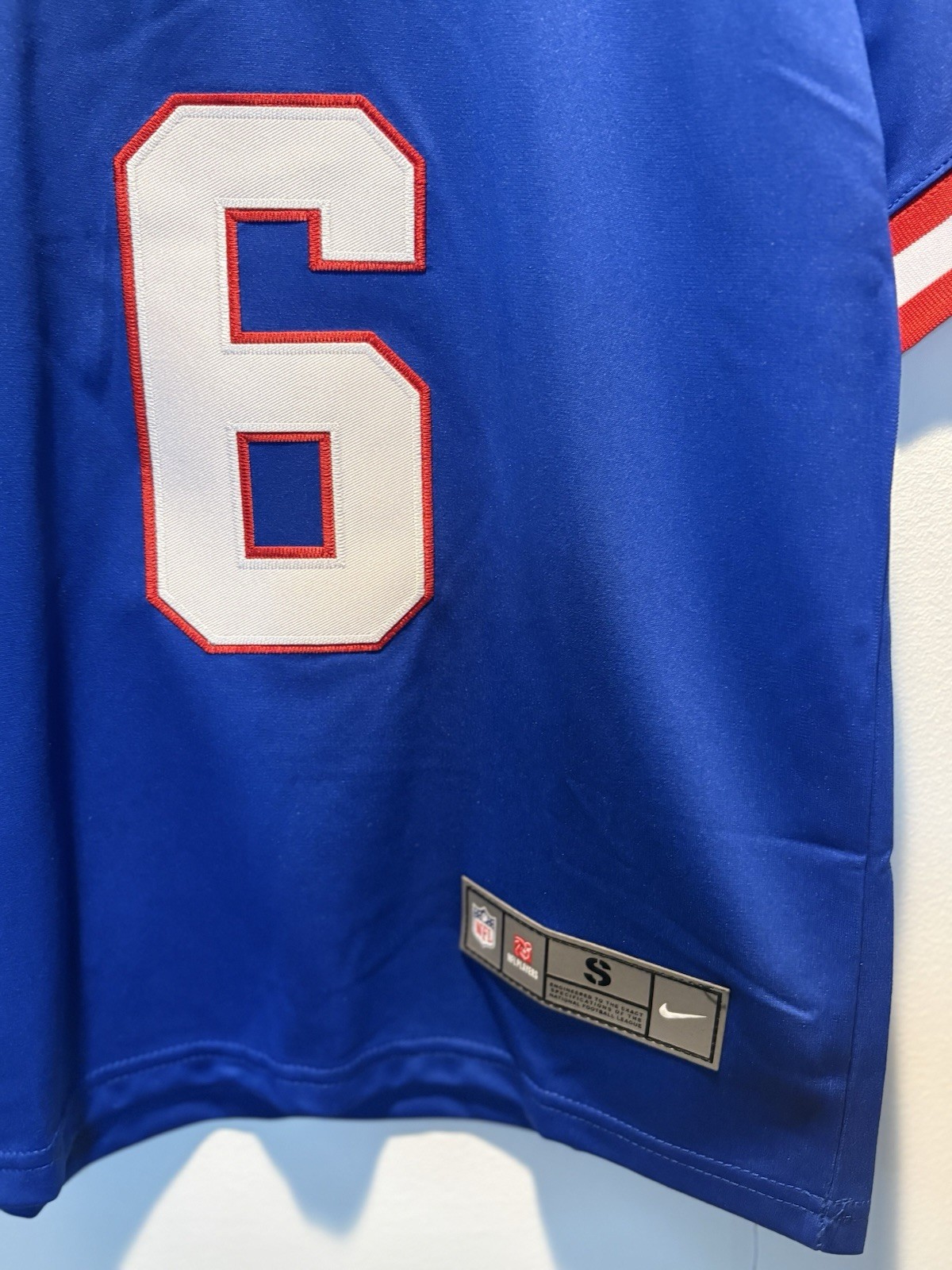 New! Jaxson Dart Youth Small (age 8-10) New York Giants Stitched Jersey