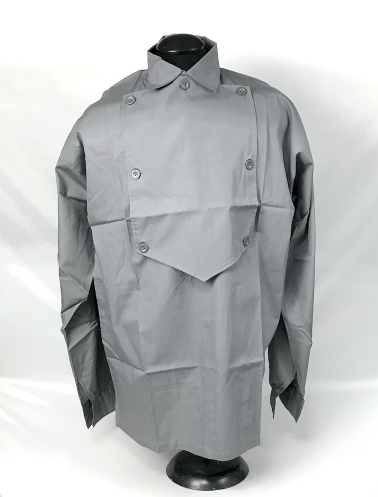 Gray Bib Front Firemans Shirt - Metal Buttons - Reenactment - Size XXXL (3XL)