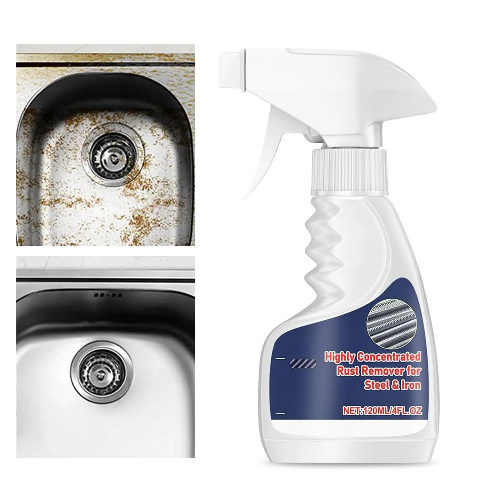 New Heavy Duty Rust Removal for Metal,Multipurpose Rust Remover Spray,Stainless