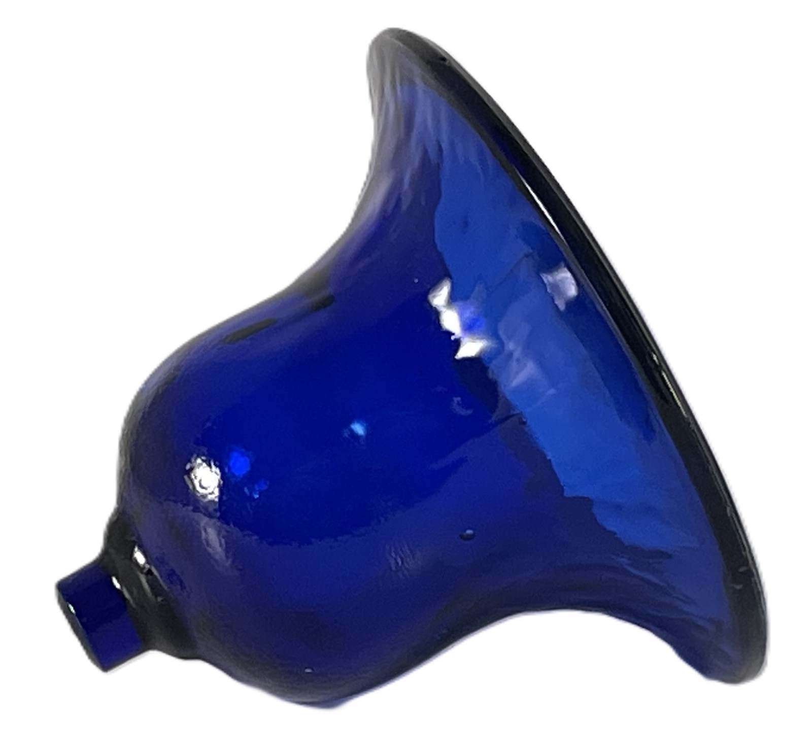 Cobalt Blue Garden Cloche Glass Bell Jar Peg Candle Holder