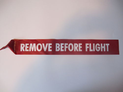 REMOVE BEFORE FLIGHT STREAMER 12" Long x 3" Wide NAS1756-12 USA MADE