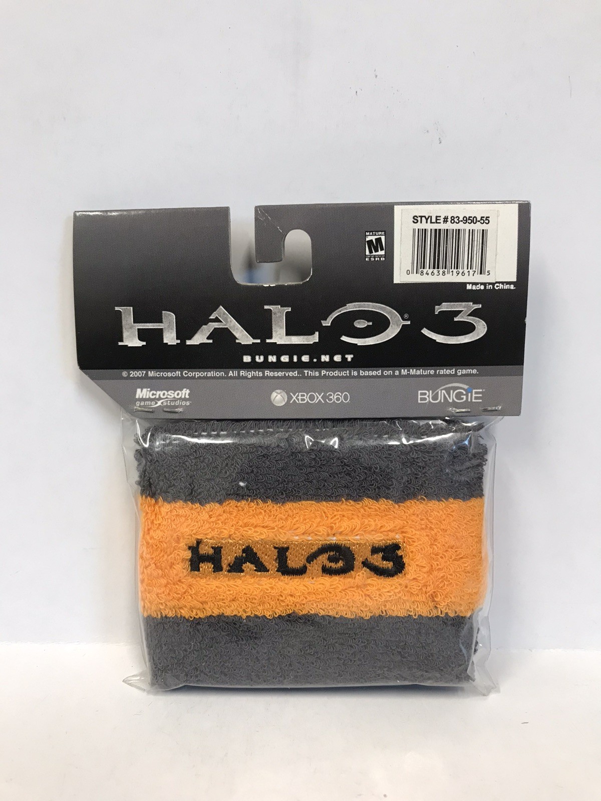 Sweatband Wristband - Halo 3 ODST - Gray/Orange Logo Sweat Wrist Band NEW
