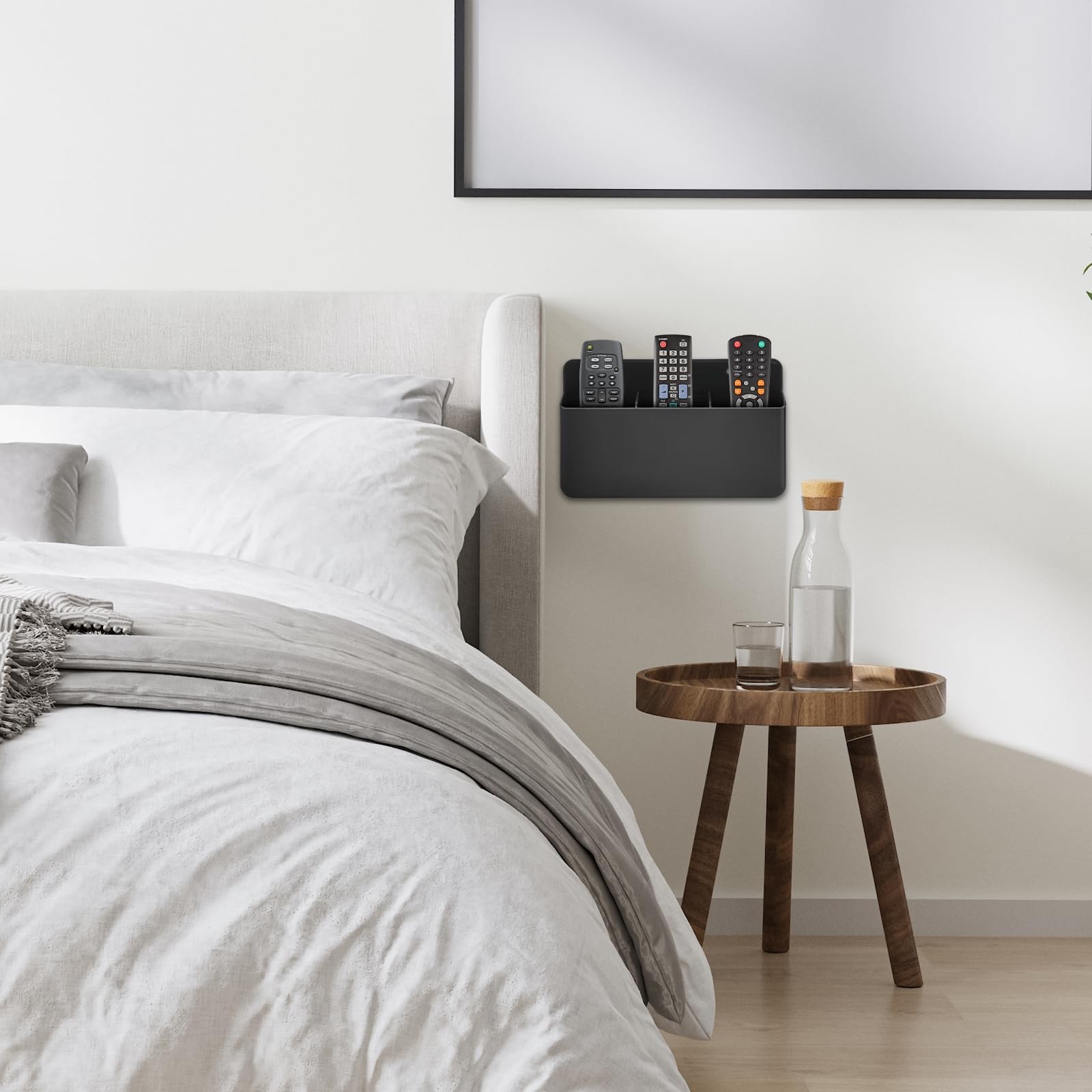 3 Pack Remote Control Holder Wall Mount, 2Pcs Small Remote Holder and 3 Slot ...