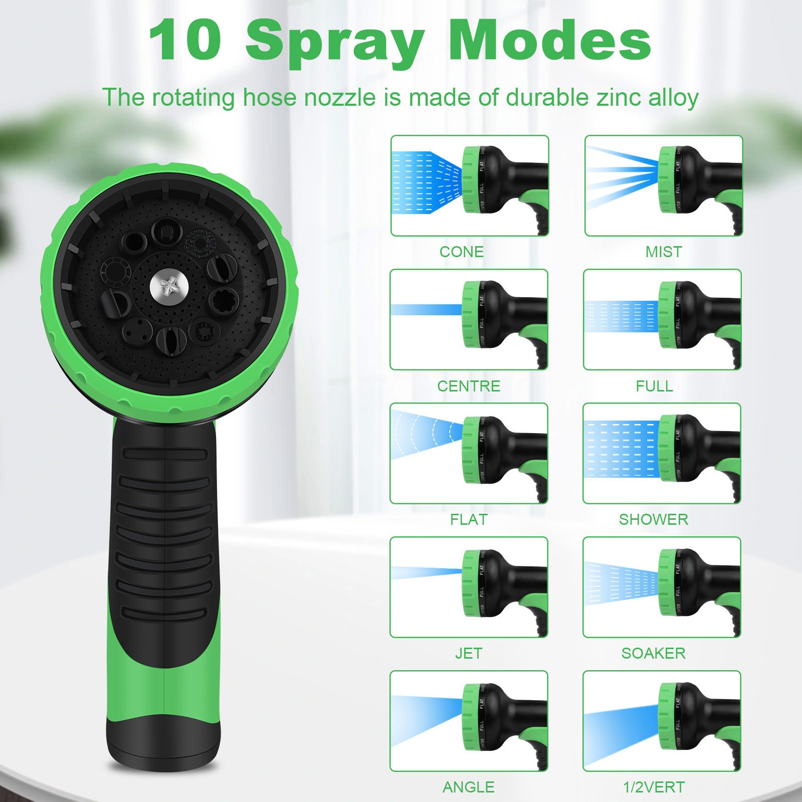 150FT Expandable Flexible Heavy Duty Garden Water Hose with 10 Mode Spray Nozzle