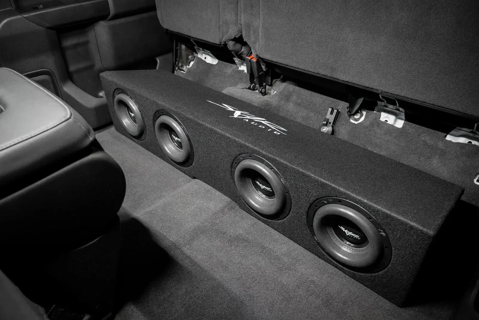 NEW QUAD 8" PORTED SUB BOX FITS 2019-2025 CHEVY SILVERADO GMC SIERRA CREW