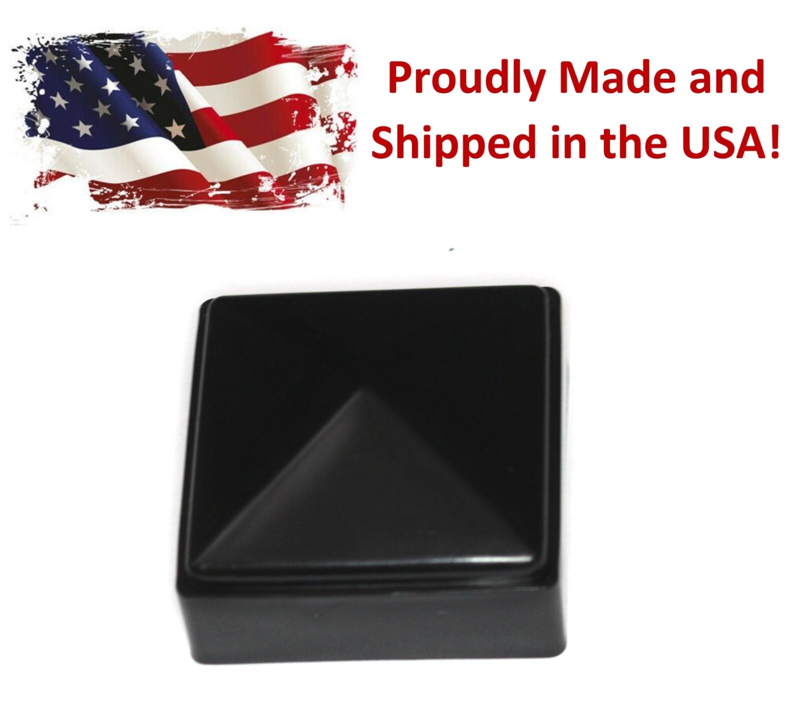 2 x 2 Fence Post Cap Black Plastic Cap for Metal Plastic Vinyl Wood Fence Posts