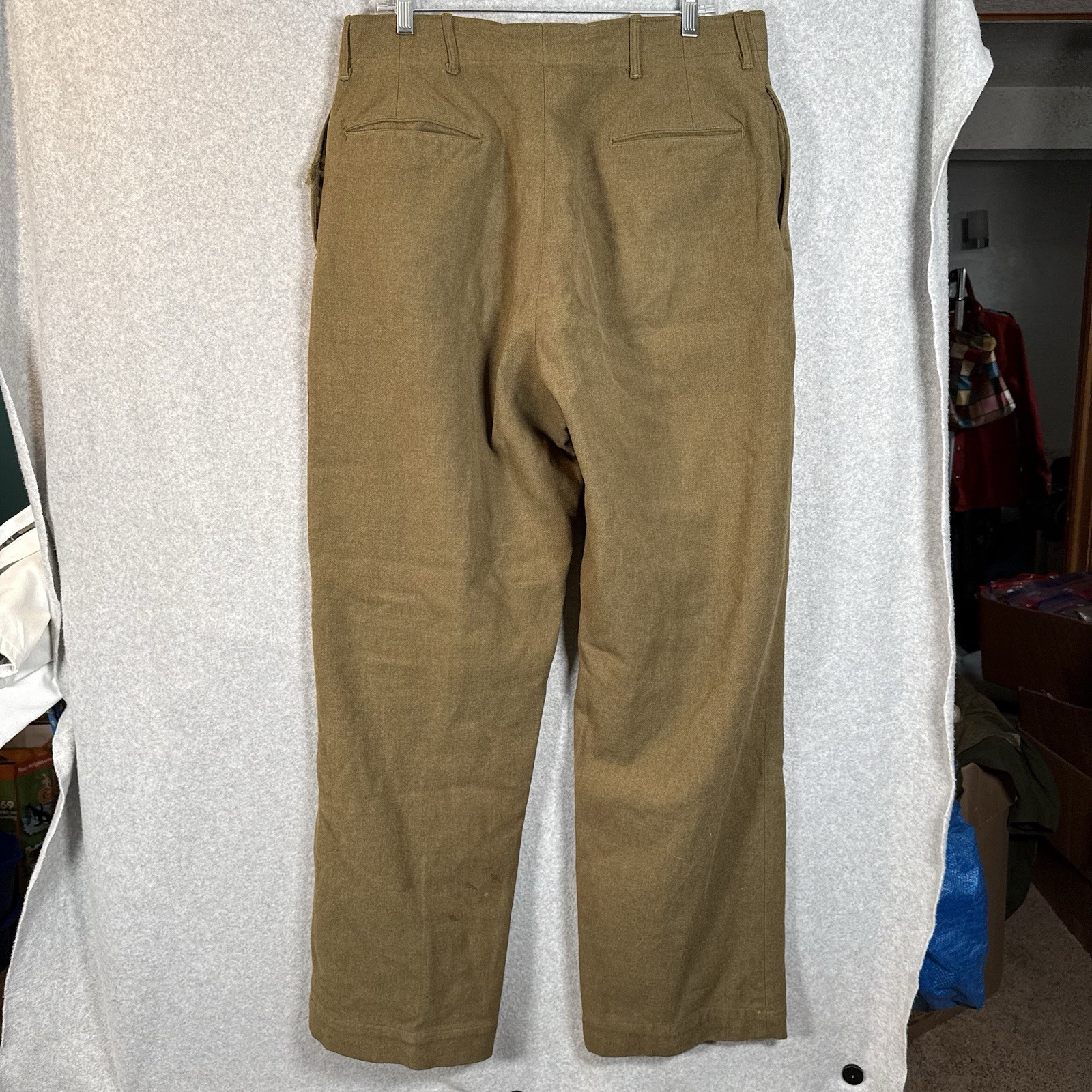 Vintage US Army HEAVY Wool Field Trouser Pants Serge 34x33 Post WWII